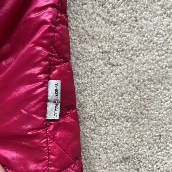 North Face Thermoball Puffer Vest Women Small Pink Colorblock Transitional Light - Picture 3 of 7